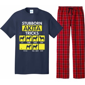 Stubborn Akita Tricks Funny Dog Lover Gift Pajama Set