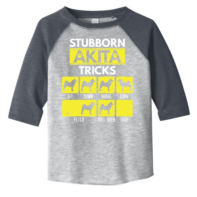 Stubborn Akita Tricks Funny Dog Lover Gift Toddler Fine Jersey T-Shirt