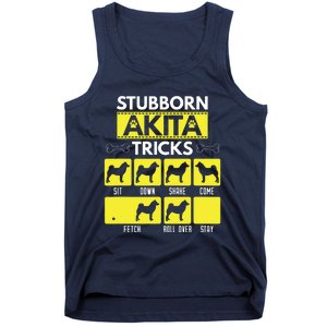 Stubborn Akita Tricks Funny Dog Lover Gift Tank Top