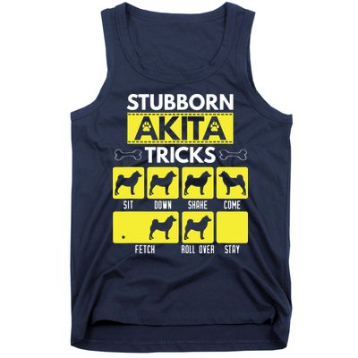 Stubborn Akita Tricks Funny Dog Lover Gift Tank Top