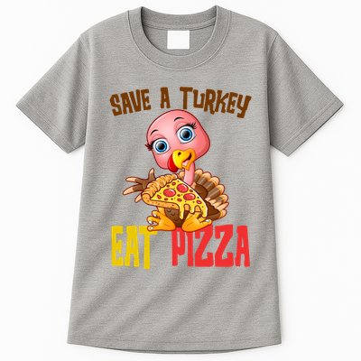 Save A Turkey Eat Pizza Funny Thanksgiving Tall T-Shirt