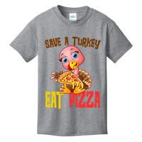Save A Turkey Eat Pizza Funny Thanksgiving Kids T-Shirt