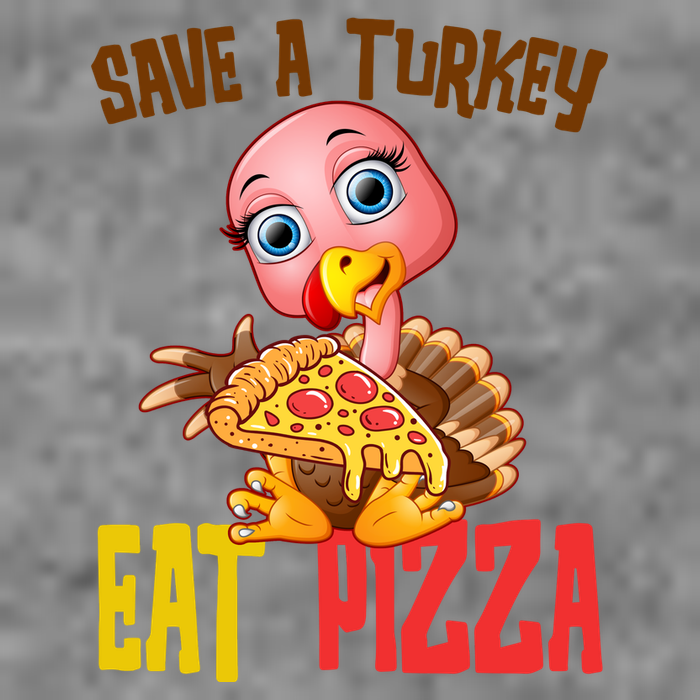 Save A Turkey Eat Pizza Funny Thanksgiving Kids T-Shirt