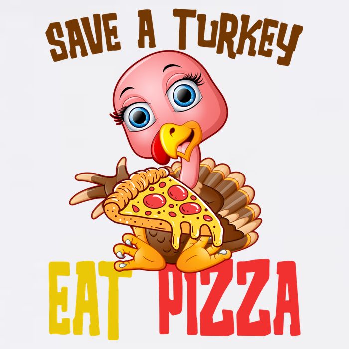 Save A Turkey Eat Pizza Funny Thanksgiving USA-Made Doggie Bandana