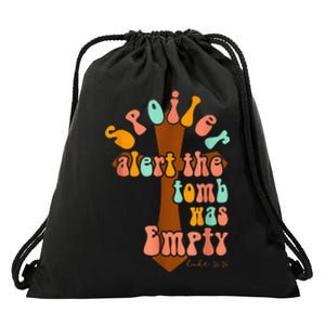 Spoiler Alert The Tomb Is Empty Jesus Christian Easter Day Drawstring Bag