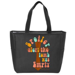 Spoiler Alert The Tomb Is Empty Jesus Christian Easter Day Zip Tote Bag