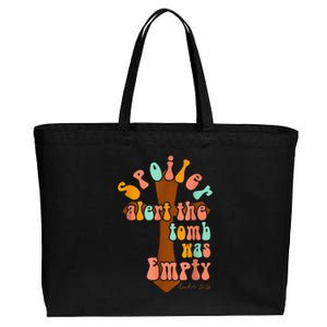 Spoiler Alert The Tomb Is Empty Jesus Christian Easter Day Cotton Canvas Jumbo Tote