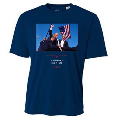 Shooting At Trump Rally In Pennsylvania Trump 2024 Us Flag Donald Trump Election Cooling Performance Crew T-Shirt