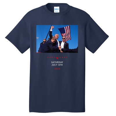 Shooting At Trump Rally In Pennsylvania Trump 2024 Us Flag Donald Trump Election Tall T-Shirt