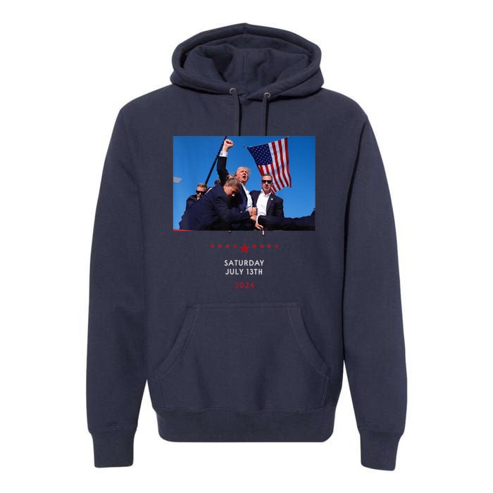 Shooting At Trump Rally In Pennsylvania Trump 2024 Us Flag Donald Trump Election Premium Hoodie