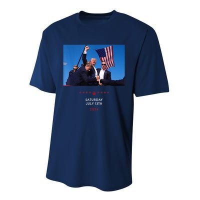 Shooting At Trump Rally In Pennsylvania Trump 2024 Us Flag Donald Trump Election Performance Sprint T-Shirt