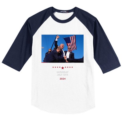 Shooting At Trump Rally In Pennsylvania Trump 2024 Us Flag Donald Trump Election Baseball Sleeve Shirt