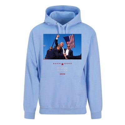 Shooting At Trump Rally In Pennsylvania Trump 2024 Us Flag Donald Trump Election Unisex Surf Hoodie