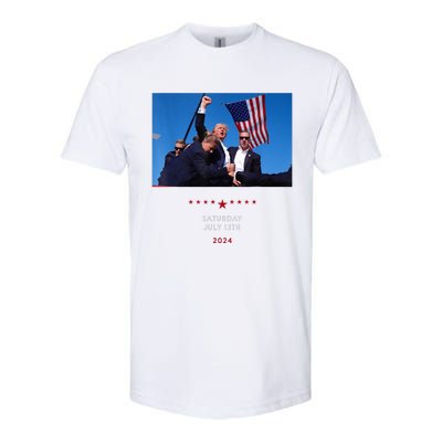 Shooting At Trump Rally In Pennsylvania Trump 2024 Us Flag Donald Trump Election Softstyle CVC T-Shirt