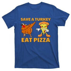 Save A Turkey Eat Pizza Thanksgiving Funny T-Shirt