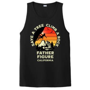 Save A Tree Climb A Rock Father Figure Rock Climbing Funny Gift PosiCharge Competitor Tank