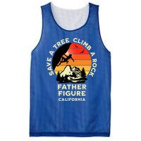 Save A Tree Climb A Rock Father Figure Rock Climbing Funny Gift Mesh Reversible Basketball Jersey Tank