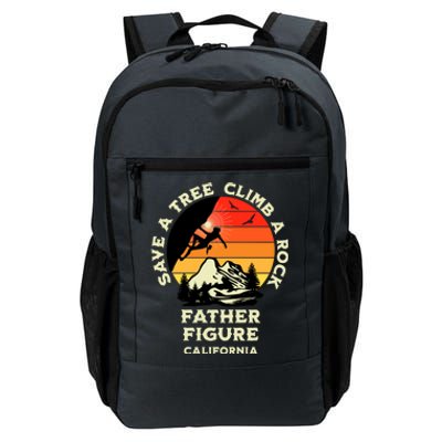 Save A Tree Climb A Rock Father Figure Rock Climbing Funny Gift Daily Commute Backpack