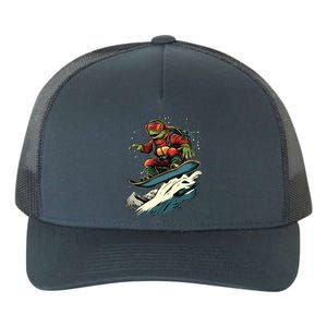 Snowboarding Animals Turtle On A Snowboard Snowboarding Gift Yupoong Adult 5-Panel Trucker Hat