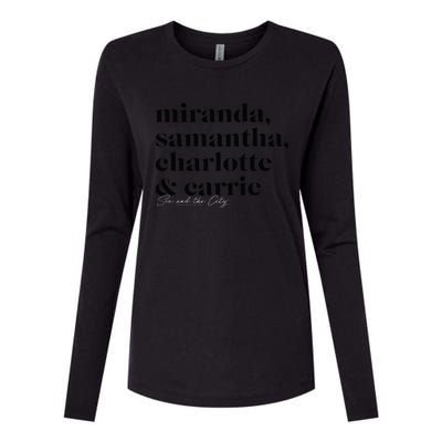 Sex And The City Miranda Samantha Charlotte & Carrie Womens Cotton Relaxed Long Sleeve T-Shirt