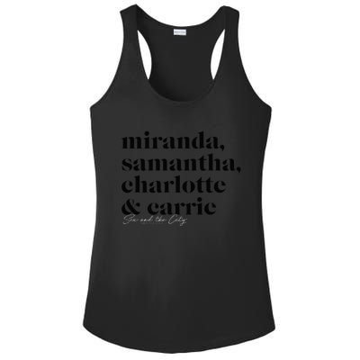 Sex And The City Miranda Samantha Charlotte & Carrie Ladies PosiCharge Competitor Racerback Tank