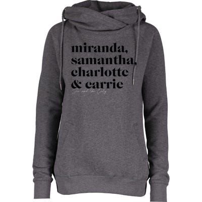 Sex And The City Miranda Samantha Charlotte & Carrie Womens Funnel Neck Pullover Hood