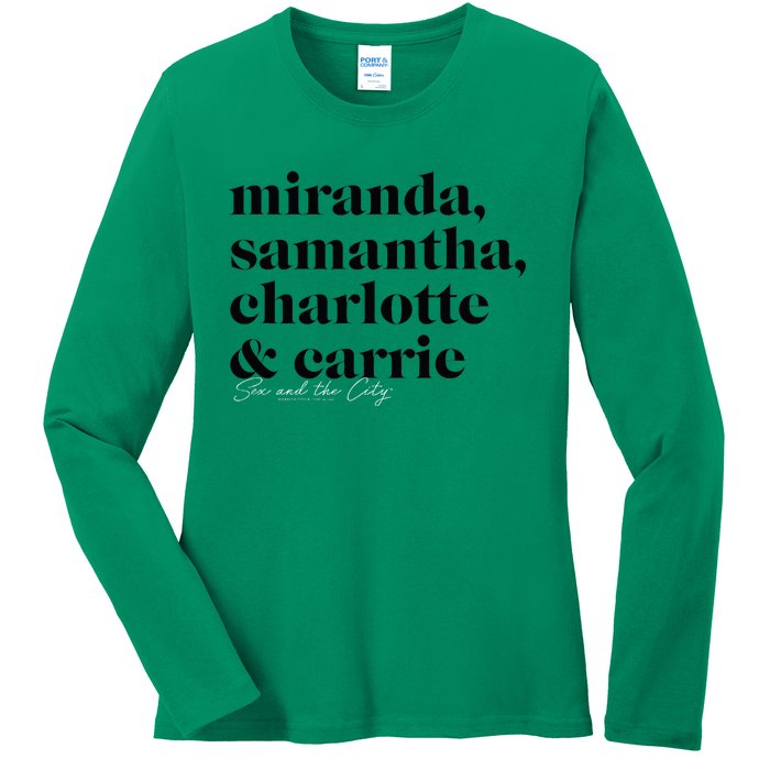 Sex And The City Miranda Samantha Charlotte & Carrie Ladies Long Sleeve Shirt