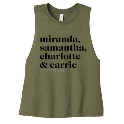 Sex And The City Miranda Samantha Charlotte & Carrie Women's Racerback Cropped Tank