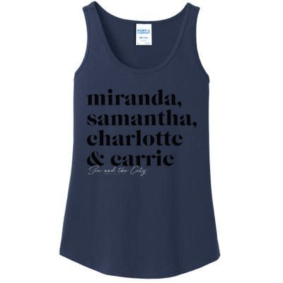 Sex And The City Miranda Samantha Charlotte & Carrie Ladies Essential Tank