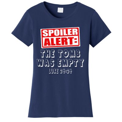 Spoiler Alert The Tomb Was Empty Luke 2424 Easter Women's T-Shirt