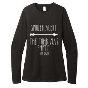 Spoiler Alert The Tomb Is Empty Christian Easter He Is Risen Funny Gift Womens CVC Long Sleeve Shirt