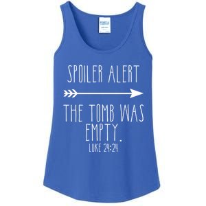 Spoiler Alert The Tomb Is Empty Christian Easter He Is Risen Funny Gift Ladies Essential Tank