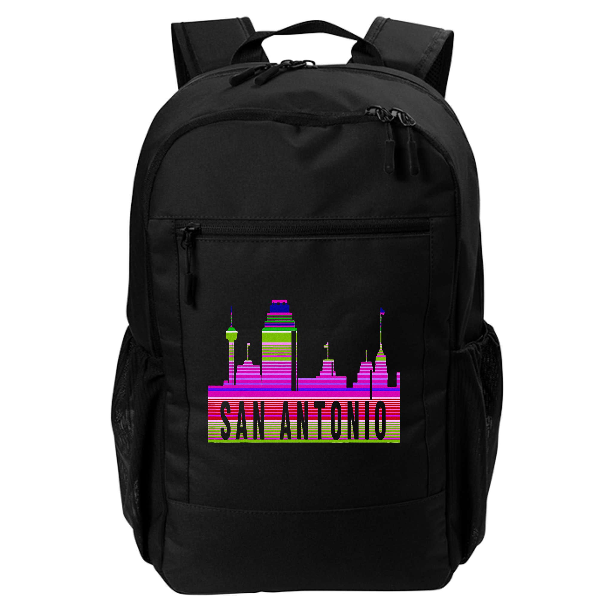 San Antonio Texas Skyline Serape Blanket Art Souvenir Backpack