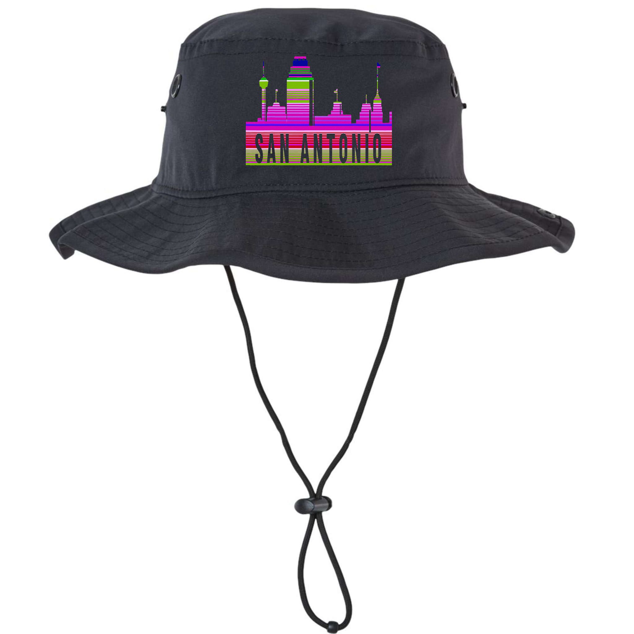 San Antonio Texas Skyline Serape Blanket Art Souvenir Bucket Hat