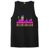 San Antonio Texas Skyline Serape Blanket Art Souvenir PosiCharge Competitor Tank