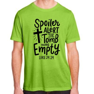 Spoiler Alert Tomb Was Empty Easter Religious Christian Gift Adult ChromaSoft Performance T-Shirt