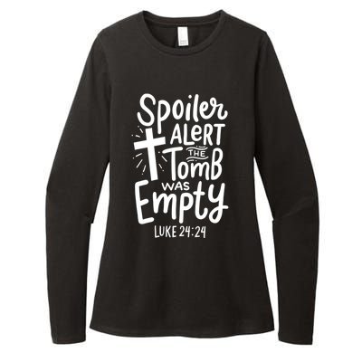 Spoiler Alert Tomb Was Empty Easter Religious Christian Gift Womens CVC Long Sleeve Shirt