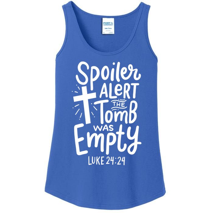 Spoiler Alert Tomb Was Empty Easter Religious Christian Gift Ladies Essential Tank