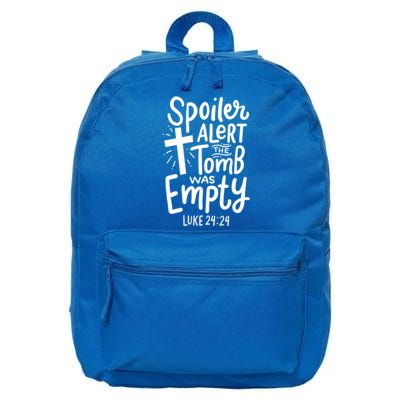 Spoiler Alert Tomb Was Empty Easter Religious Christian Gift 16 in Basic Backpack