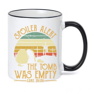 Spoiler Alert Tomb Was Empty Gift Easter Gift Christian Gift 11oz Black Color Changing Mug