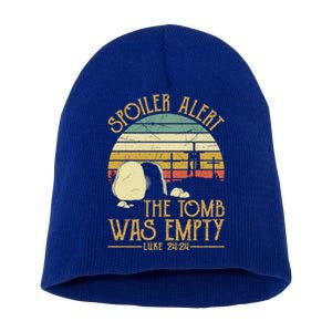 Spoiler Alert Tomb Was Empty Gift Easter Gift Christian Gift Short Acrylic Beanie