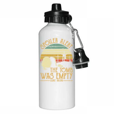 Spoiler Alert Tomb Was Empty Gift Easter Gift Christian Gift Aluminum Water Bottle 