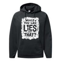 Sarcastic Anti Trump Lies Fries Stunt Funny Political Pun Performance Fleece Hoodie