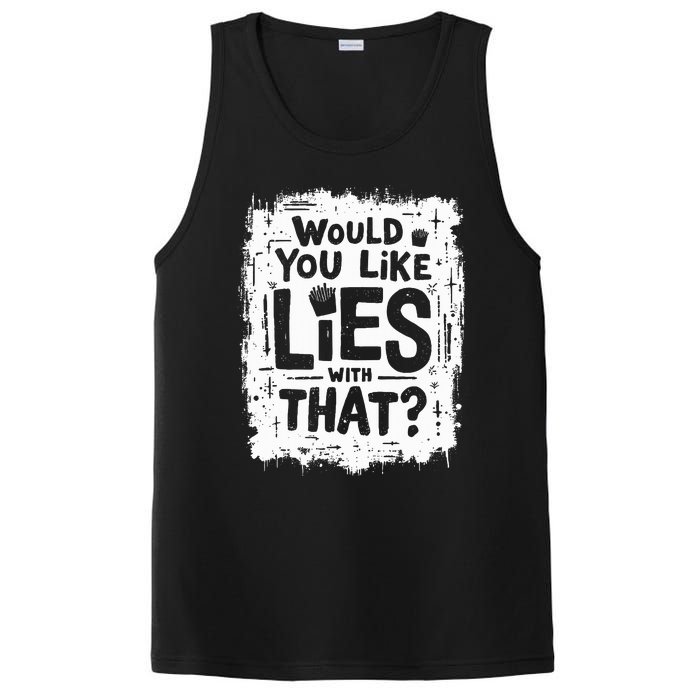 Sarcastic Anti Trump Lies Fries Stunt Funny Political Pun PosiCharge Competitor Tank