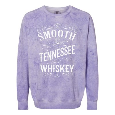 Smooth As Tennessee Whiskey Colorblast Crewneck Sweatshirt