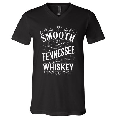 Smooth As Tennessee Whiskey V-Neck T-Shirt