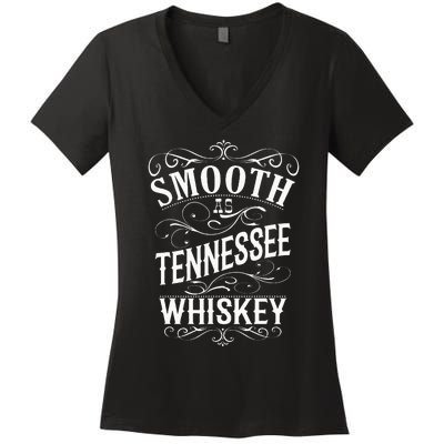 Smooth As Tennessee Whiskey Women's V-Neck T-Shirt