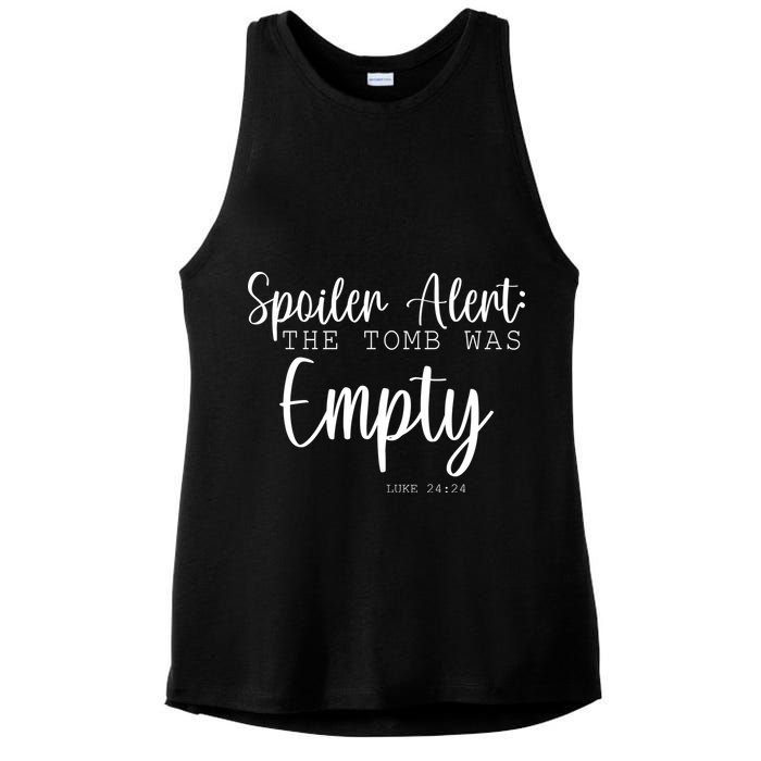 Spoiler Alert The Tomb Was Empty Luke 24:24 Ladies PosiCharge Tri-Blend Wicking Tank