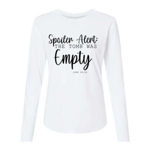 Spoiler Alert The Tomb Was Empty Luke 24:24 Womens Cotton Relaxed Long Sleeve T-Shirt