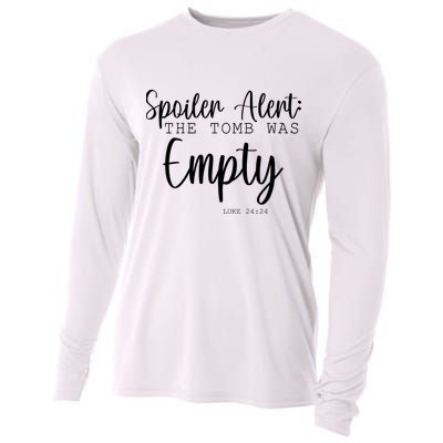 Spoiler Alert The Tomb Was Empty Luke 24:24 Cooling Performance Long Sleeve Crew